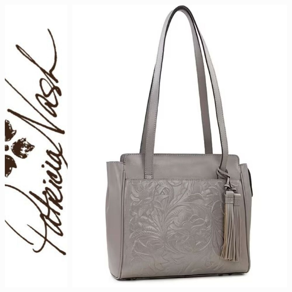Patricia Nash Rosedale Embossed Leather Tote Bag
